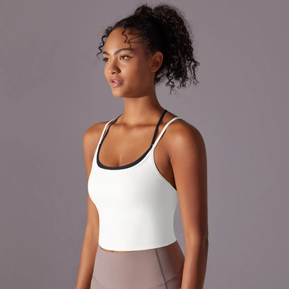 Women Solid Color Fitness Yoga Bra Gym Yoga Top Backless Workout Top Female Push Up Running Sport Bra Sports Underwear Yoga Vest