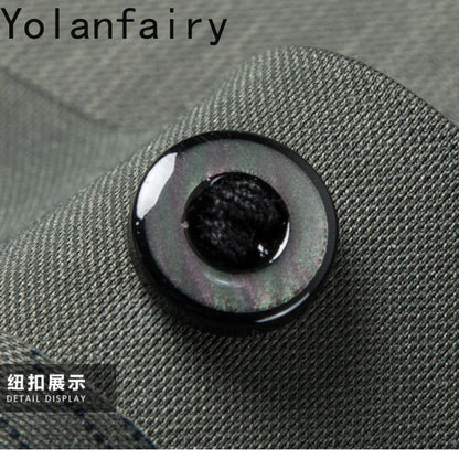 YOLANFAIRY Mulberry Silk T Shirt Men Polo Shirt Mens Shirts Short Sleeves Polos Hombre Manga Corta Summer Mens Clothing 2024