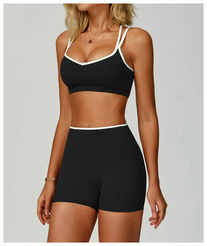 Sports Underwear Yoga Vest Women Yoga Bra Sexy Color Blocking Workout Bra Gym Crop Top For Women Breathable Running Fitness Top