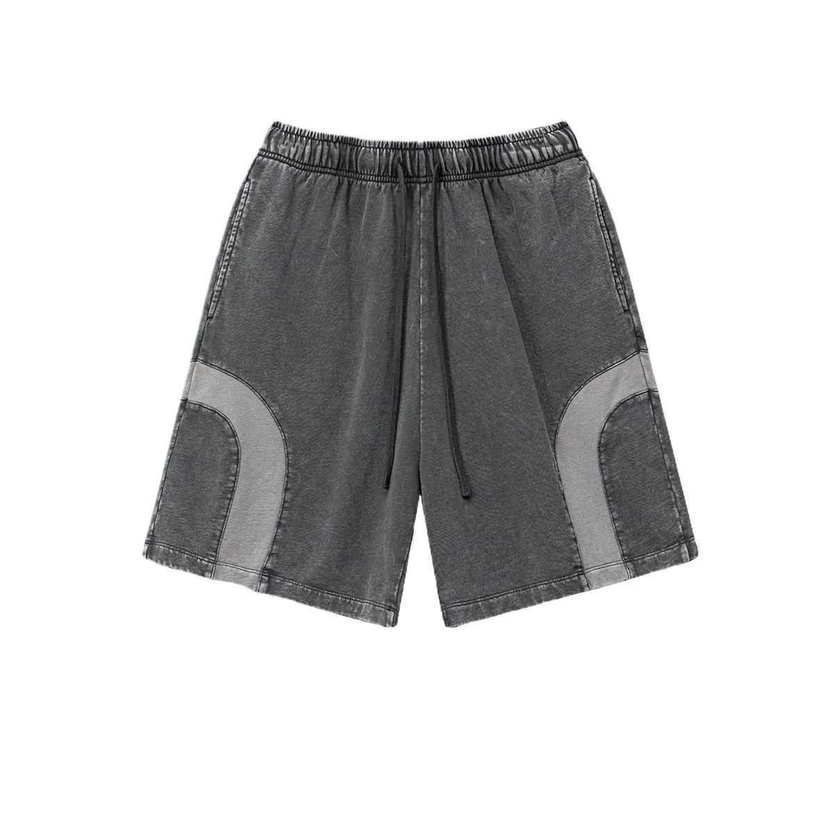 Customized LOGO men's summer European and American hip-hop style splicing contrasting shorts loose straight five-point pants