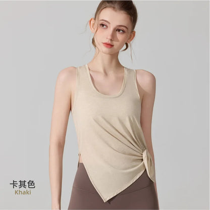Custom LOGO Women's Sports Fitness Vest Quick-Drying Breathable Sleeveless Top Running Pilates Yoga Suit