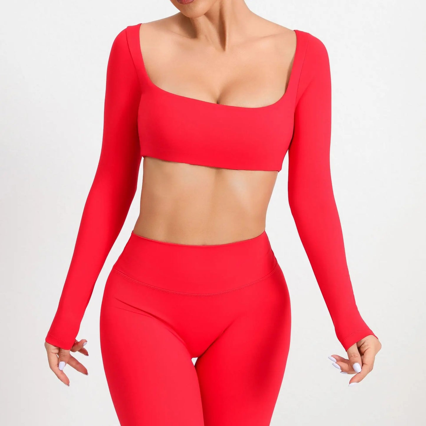Women Yoga Shirts Crop Top Sexy Long Sleeves Shirts for Women Yoga Sports Fitness Sport Gym Clothes Running Push Up Workout Tops