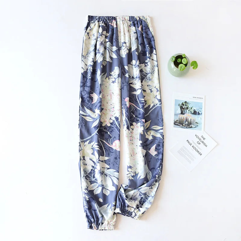 Summer new ladies 100%viscose pajama set short-sleeved shorts thin section home service loose large size two piece set plus size