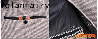 YOLANFAIRY 100% Cashmere Jacket for Men 2025 Autumn Winter Mid-length Wool Coats Man Clothing Casual Business Men's Woolen Coat