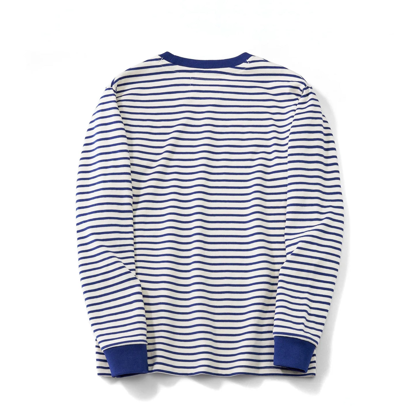 Autumn New Heavy Weight Long Sleeve Tshirt Men Cotton Round Neck Stripe Knited T Shirt Men Retro Casual Streetwear Tops Oversize