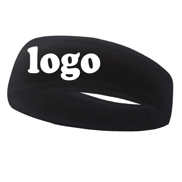 Custom Logo Sports Headband Double Breathable Anti-Perspirant Headband Yoga Running Fitness Elastic Perspirant Hood Kerchief