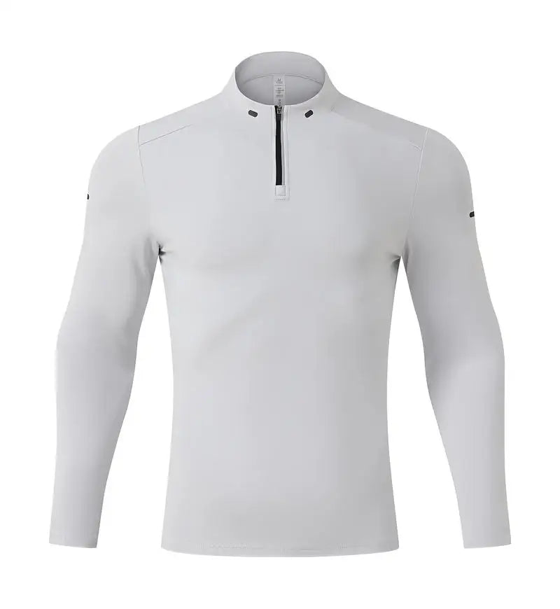 #9895-XIYU High Quality Autumn Men Long Sleeved T-shirt Fashion Sport Round Collar Fitness Running Breathability Training Men