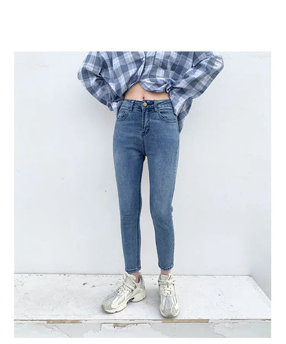 CHIC VEN Women Jeans Solid Slim Retro High Waisted Small Leg Denim Pant Skinny Pant Spring Autumn 2026
