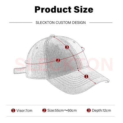 SLECKTON Custom Baseball Cap Fashion DIY Letter Embroidery Hats for Women and Men Cotton Design LOGO Wholesale Unisex Caps