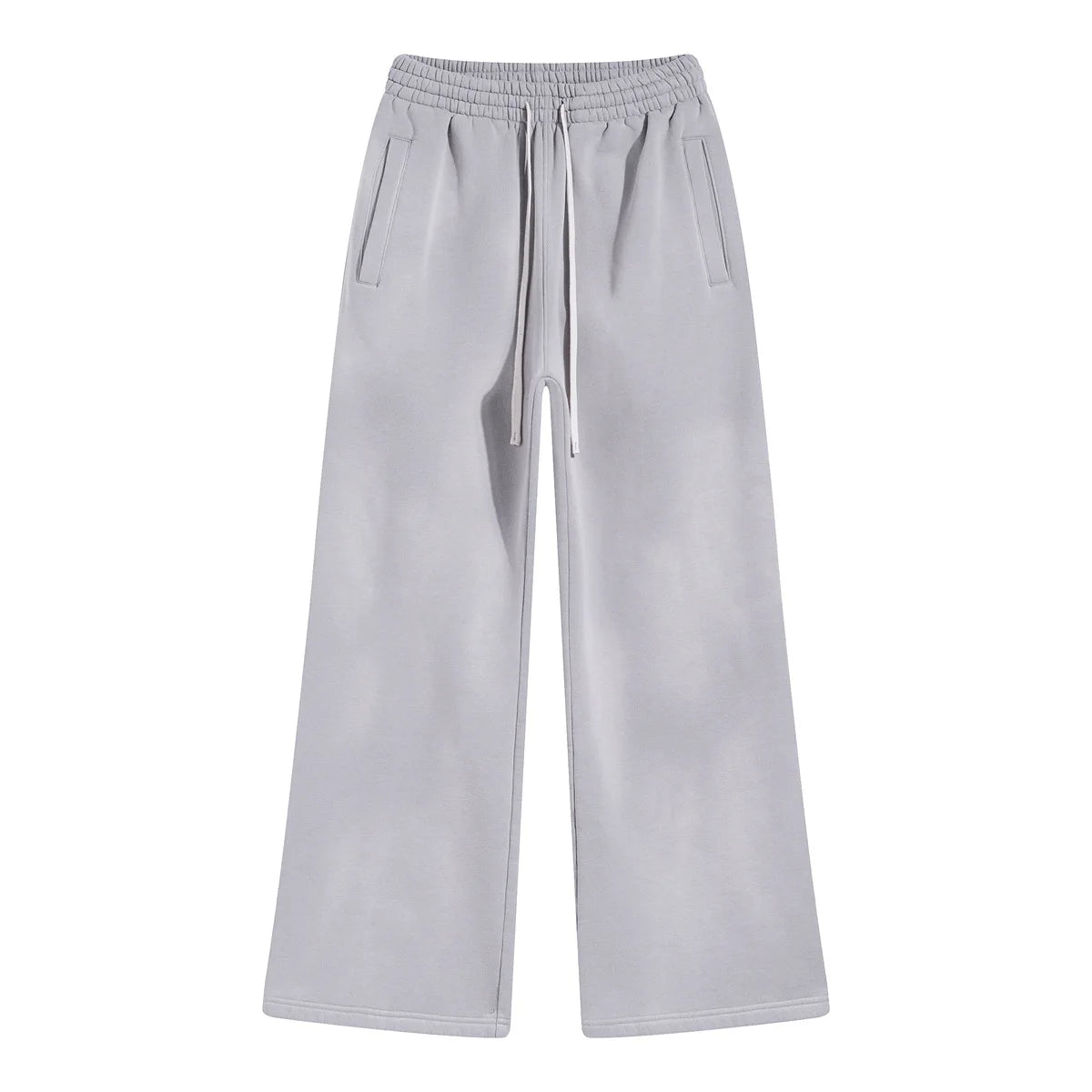 Custom LOGO autumn winter men's women's new white spray dyeing washing water 360G velvet cotton polyester sweatshirt sweatpants