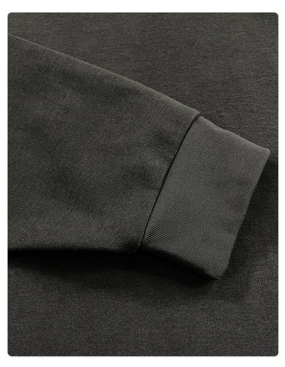 Custom LOGO Men's 305G Spring  Autumn New Cotton Polyester Turtleneck Casual Warm  High Elastic Couple Long Sleeve T-Shirt