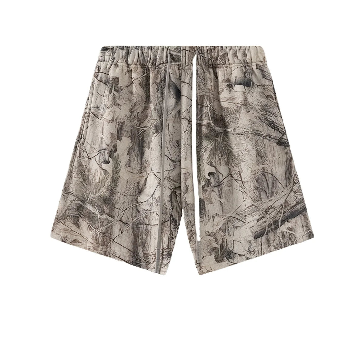 Custom LOGO men's new 340G heavy autumn and winter American camouflage fleece hooded sweatshirt jacket shorts set