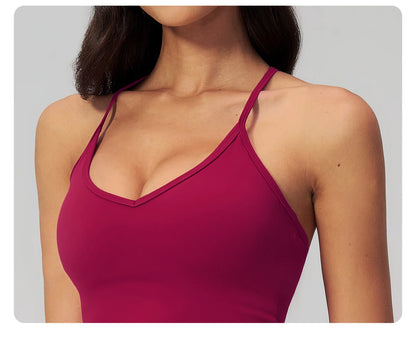 Women Fitness Sports Bra Top Shockproof Gym Workout Vest Quick Drying Pilates Yoga Tank Top Female Running Push Up Underwear