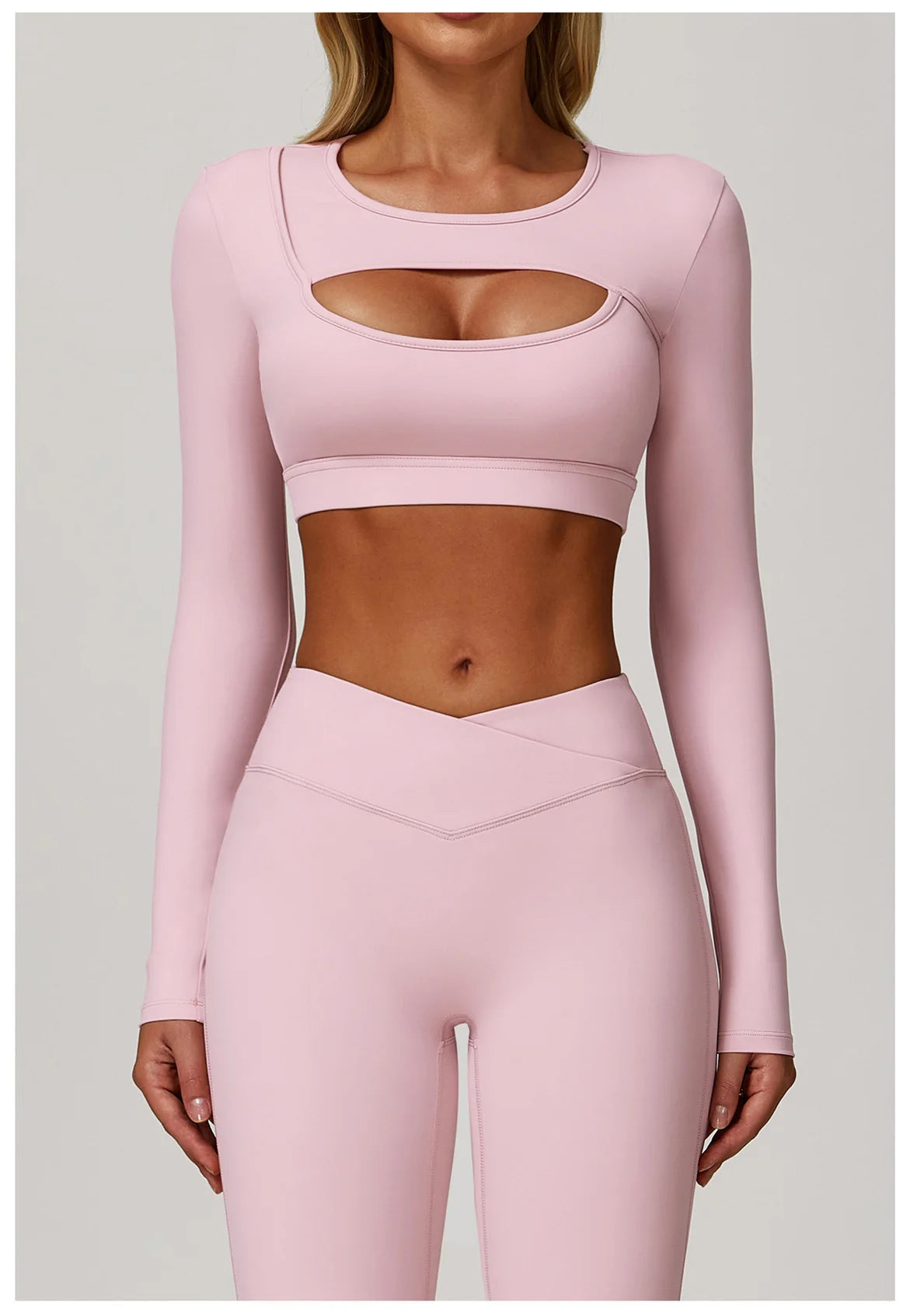 Women Yoga Shirts Crop Top Long Sleeves Sexy Hollow Out Shirts for Women Yoga Sports Fitness Gym Clothes Push Up Workout Tops