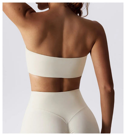 Summer Strapless Sports Bra Gym Women Quick-Drying Yoga Clothes Women Tube Top Fitness Chest Wrap Underwear Workout Bra Female