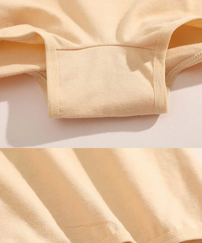 4PCS/Set Women Cotton Panties Sexy Low Rise Boyshorts Seamless Sports Boxers Female Comfortable Underwear Solid Color Lingerie