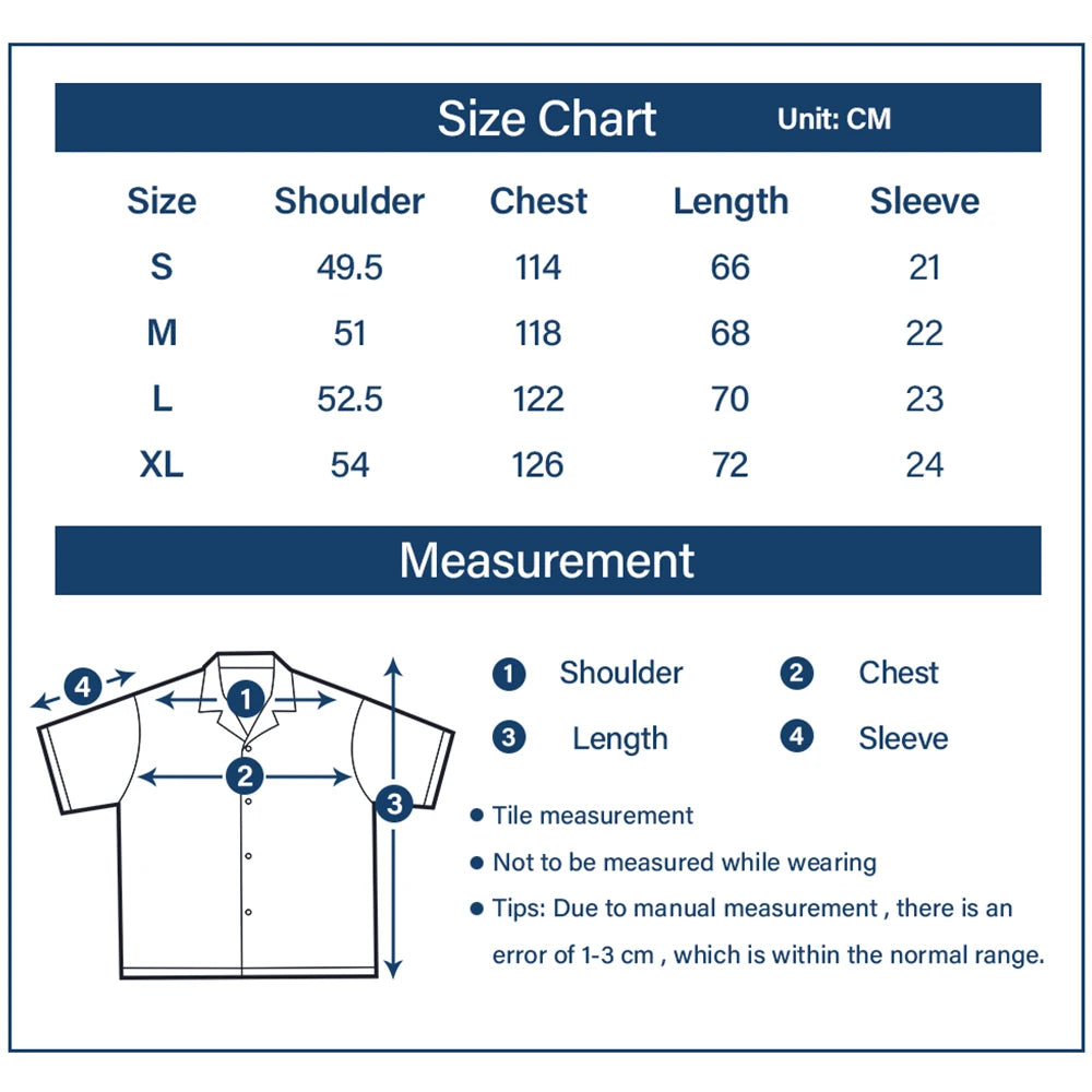 Vintage Indigo Print Shirt Men Summer New Blue Dyed Cuban Lapel Short Sleeve Single Breasted Shirt Cotton Casual Cardigan Tops