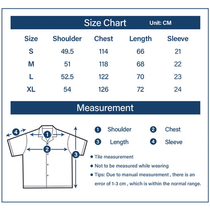 Vintage Indigo Print Shirt Men Summer New Blue Dyed Cuban Lapel Short Sleeve Single Breasted Shirt Cotton Casual Cardigan Tops