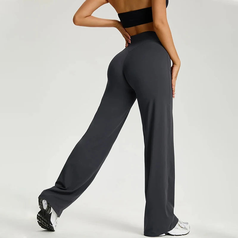 TRY TO BN Straight Leg Yoga Pants Women's High Waisted Tummy Control Buttery Soft Naked Feel Gym Fitness Running Workout Bottoms