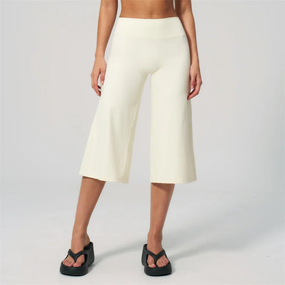 TRY TO BN Wide Leg Yoga Medium Pants Women Naked Feel High Waist Tummy Control Buttery Soft Gym Fitness Running Workout Bottoms