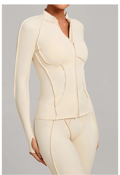 SWELTERING Women Yoga Shirts Sports Jacket Zip Fitness Long Sleeve Workout Cycling Shirts Gym Quick Dry Outdoor Top Sportswear