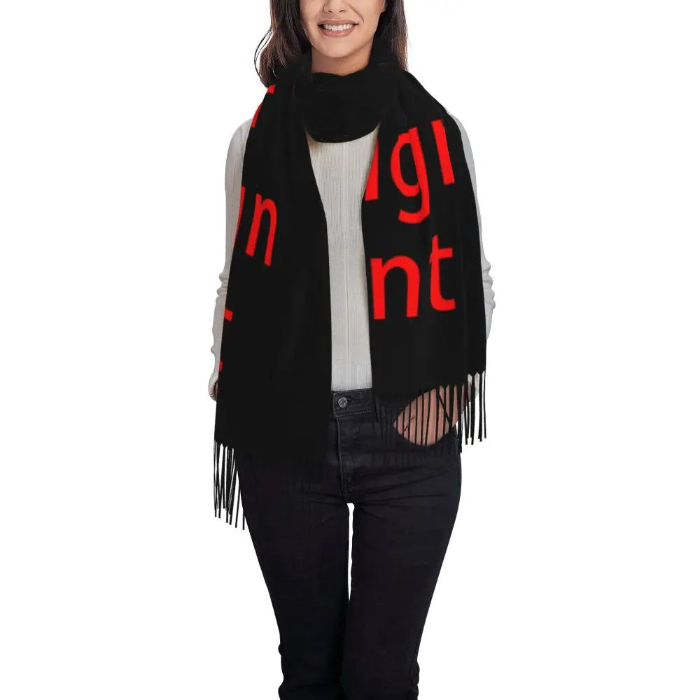 Custom Printed Your Design Here Scarf Men Women Winter Warm Scarves Custom Customize Logo Letter Print Shawls Wraps