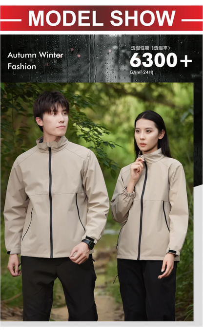 Outdoor Waterproof Men Women Stand Collar Jacket Custom Logo Anti-static Coat Print Company Design Casual Sweatshirt Embroidery
