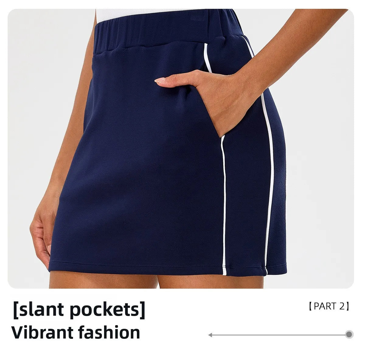 New Yoga Skirt Women's Summer High Waist Pocket Skirt Sports Skirt Running Training Quick drying Tennis Skirt