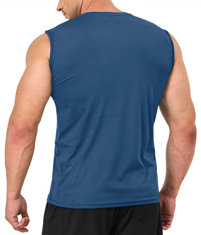 TACVASEN UPF 50+ TANK TOPS Quick Dry Sleeveless T-shirts Mens Summer Gym Fitness Running Tee Shirts Trainning tshirts Swimming