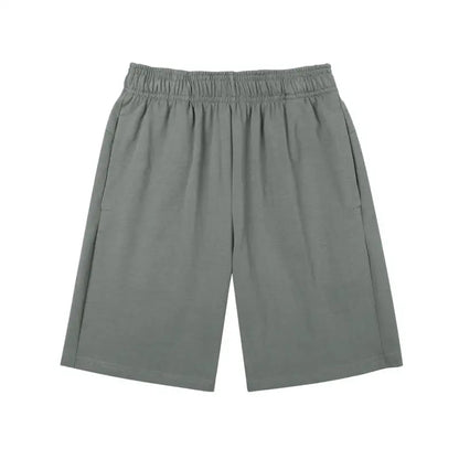 Custom LOGO DIY Brand 330GSM 100% Cotton Heavy Weight Shorts plus Big Size mens shorts summer casual beach blank shorts for men