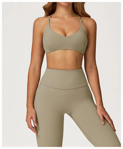 Women Cross Back Sports Underwear Breathable Yoga Bra Shockproof Fitness Top Gym Workout Underwear Female Sports Yoga Crop Top