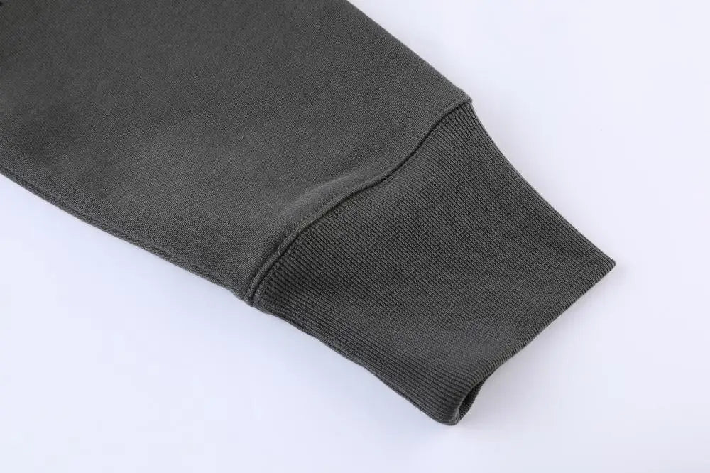 530GSM 100% Cotton DIY LOGO BRAND  French Terry High-end Heavy Weight Winter Pullovers Thick Drop-Shoulder Sweatshirt Hoodies