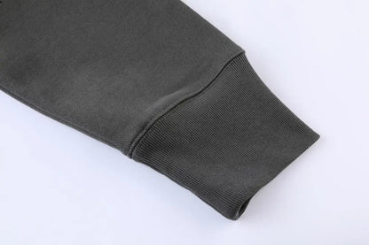 530GSM 100% Cotton DIY LOGO BRAND  French Terry High-end Heavy Weight Winter Pullovers Thick Drop-Shoulder Sweatshirt Hoodies