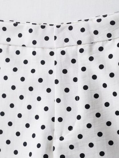 HH Woman Autumn Long Sleeves Turtleneck Zipper With Pockets Drawstring Casual Coats Women Fashion Polka Dot Printed Jacket