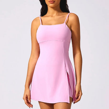 Cloud Hide Safe Sports Dress Golf Tennis Gym Yoga Dresses Women Girl Running Workout Long Skirts Fitness Outdoor One Piece Dress