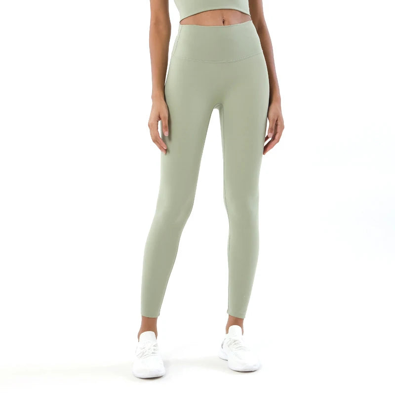 TRY TO BN New 46 Color Yoga Pants Sports Leggings Women Fitness Nylon High Waist Leggings Workout Trousers Training Gym Clothing