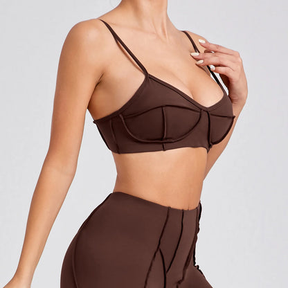 Sexy Yoga Shockproof Sports Bra Woman Quick Drying Gym Push Up Training Running Stretch Yoga Bra Top Design Bra Workout Crop Bra