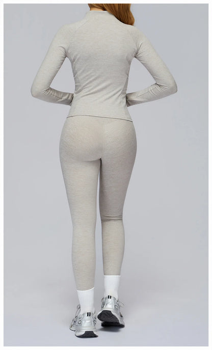 Zip Fitness Clothes Women Long Sleeve Sports Jacket Gym Clothes Woman Yoga Shirt Quick Dry Top Sunscreen Sportswear Yoga Clothes
