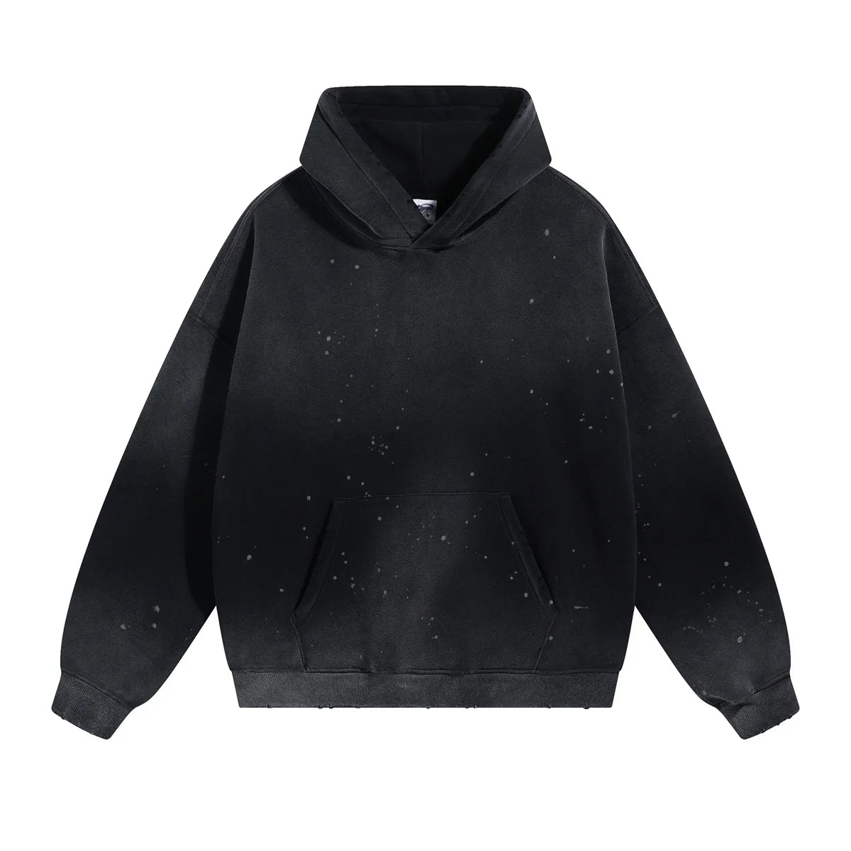 Custom LOGO autumn winter men's women's new white spray dyeing washing water 360G velvet cotton polyester sweatshirt sweatpants