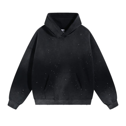 Custom LOGO autumn winter men's women's new white spray dyeing washing water 360G velvet cotton polyester sweatshirt sweatpants