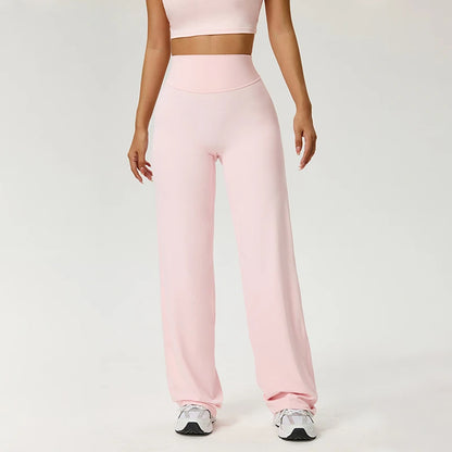 TRY TO BN Straight Leg Yoga Pants Women's High Waisted Tummy Control Buttery Soft Naked Feel Gym Fitness Running Workout Bottoms
