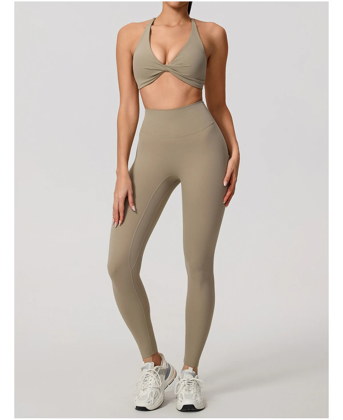 New Summer 2Pcs Women's Quick-Dry Sports Set V-Shaped Bra Female Sleeveless Yoga Outfit Gym Two-Piece Woman Sport Clothes