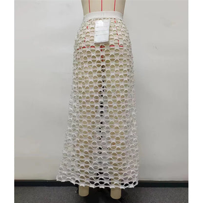 Sexy Hollow Out See Through Crochet Knitted Tunic Beach Cover Up Cover-ups Beach Dress Beach Wear Beachwear Female Women V5464