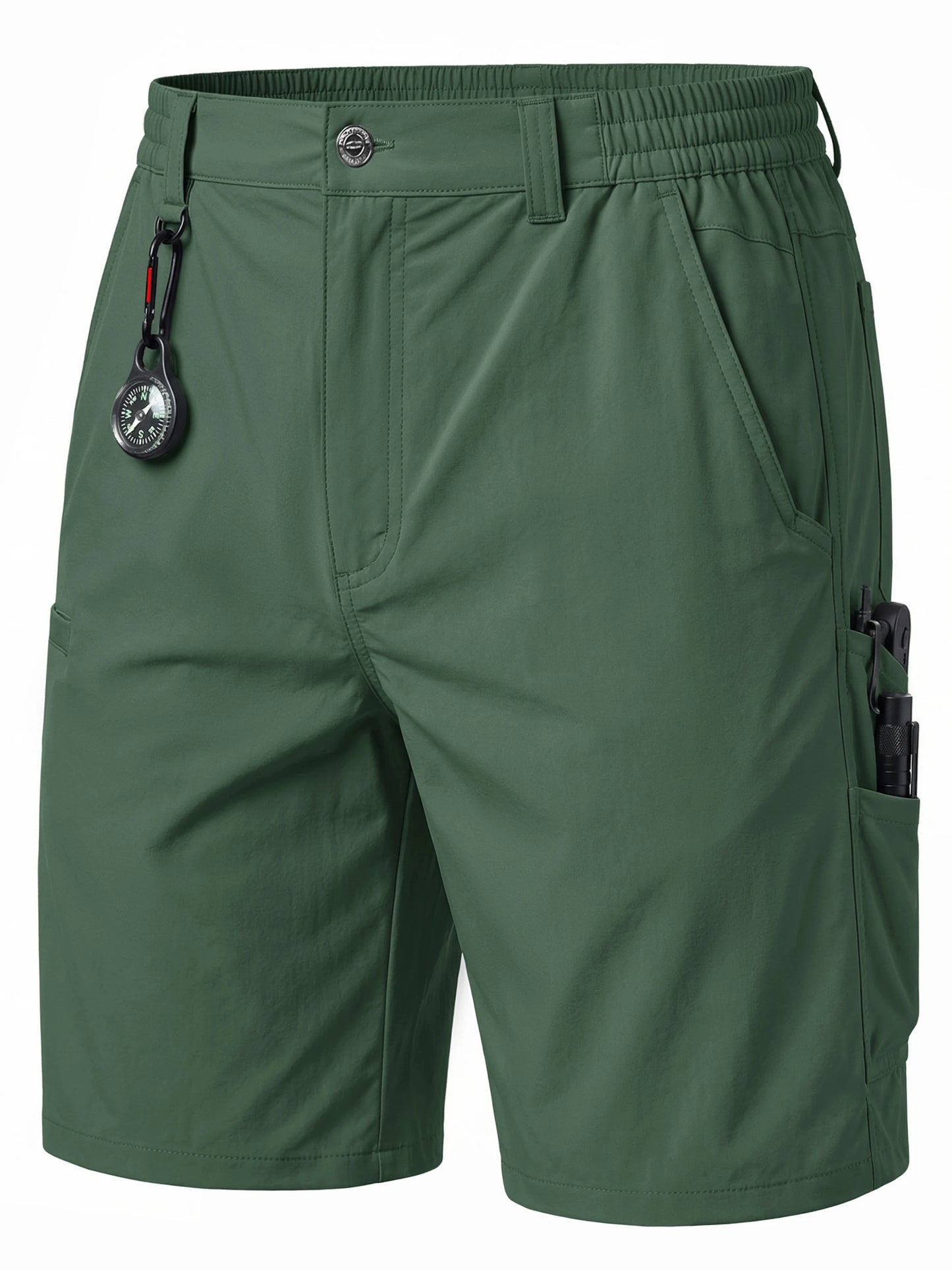 TACVASEN Men's Hiking Cargo Shorts Quick Dry Water-Resistant Lightweight Tactical Outdoor Work Casual Shorts with 8 Pockets