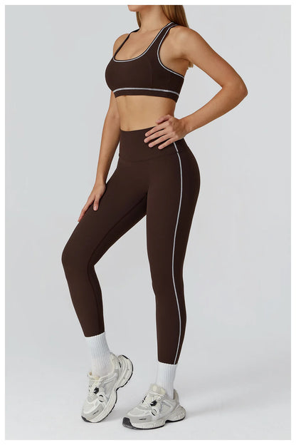 2/3PCS Yoga Suit Gym Fitness Set Women's Sports Running Workout Set Long Sleeve Sports Bra Female Athletic Wear Yoga Clothing