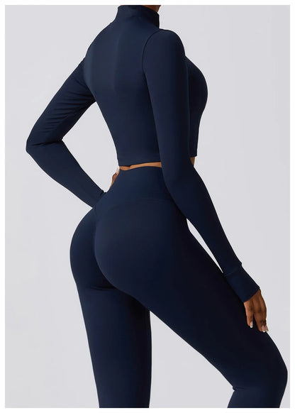 Women 2/3pcs Workout Outfits Yoga Sets Sportswear Gym Workout Clothing Tracksuit High Waist Leggings and Stretch Sports Bra