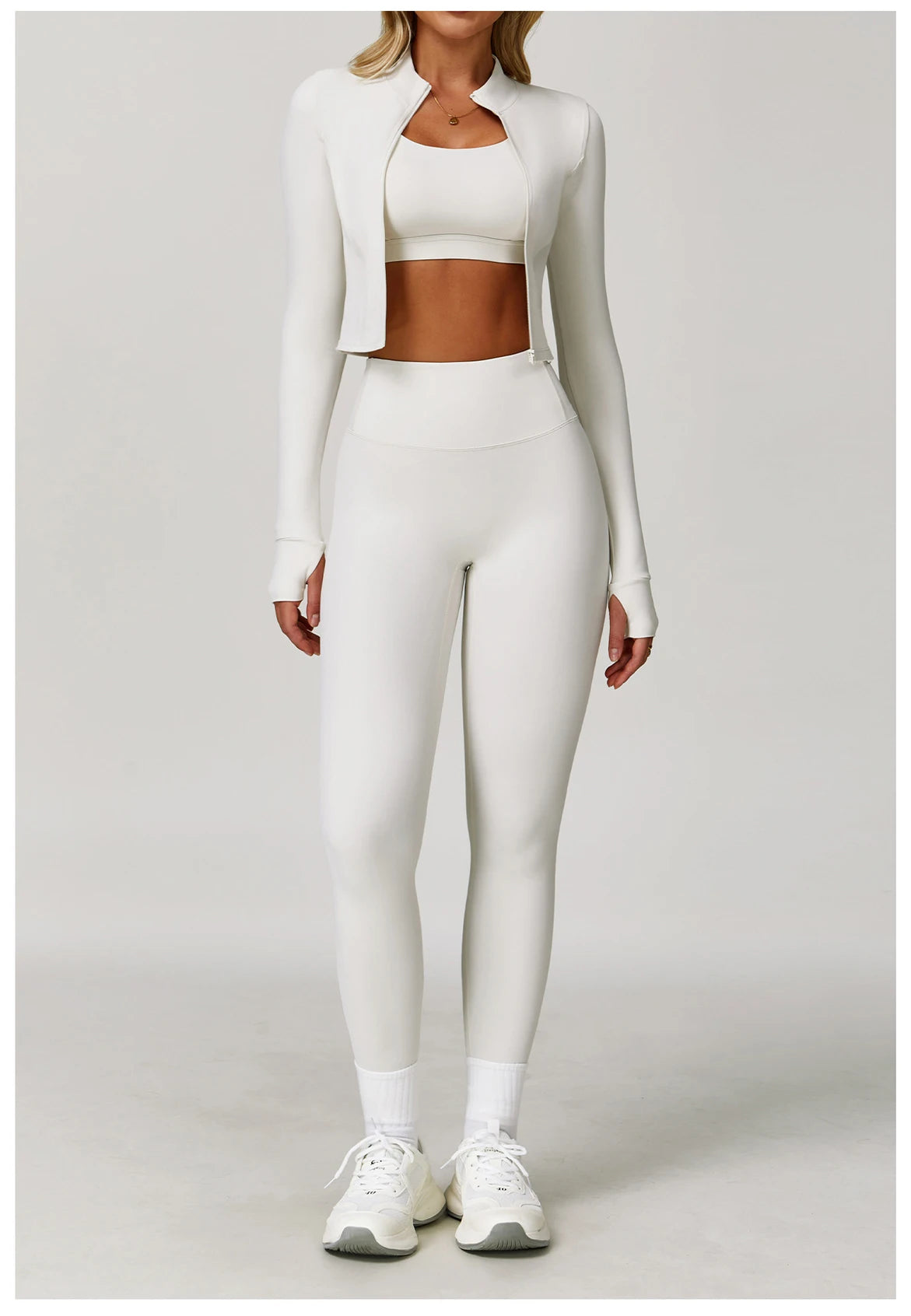 3PCS Yoga Set Gym Clothes 2 PCS Sportswear Women Yoga Suits Fitness Set women's Tracksuits Sports Jacket Long Sleeve Gym Legging