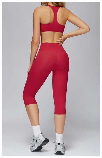 Yoga Set 2/3PCS Women Clothes Sports Outfits Fitness Tracksuit Yoga Suits Gym Legging Workout Long Sleeved Female Bra Sportswear