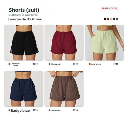 Custom LOGO women's new casual sweater wide-leg trousers comfortable outdoor fashion sports jogging shorts cycling two-piece set