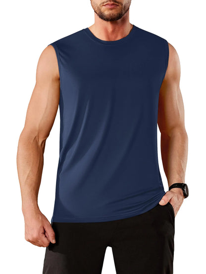TACVASEN UPF 50+ TANK TOPS Quick Dry Sleeveless T-shirts Mens Summer Gym Fitness Running Tee Shirts Trainning tshirts Swimming
